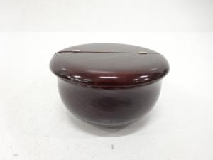 溜塗　老松　茶入